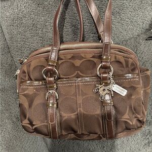 Coach Brown Signature Shoulder Bag